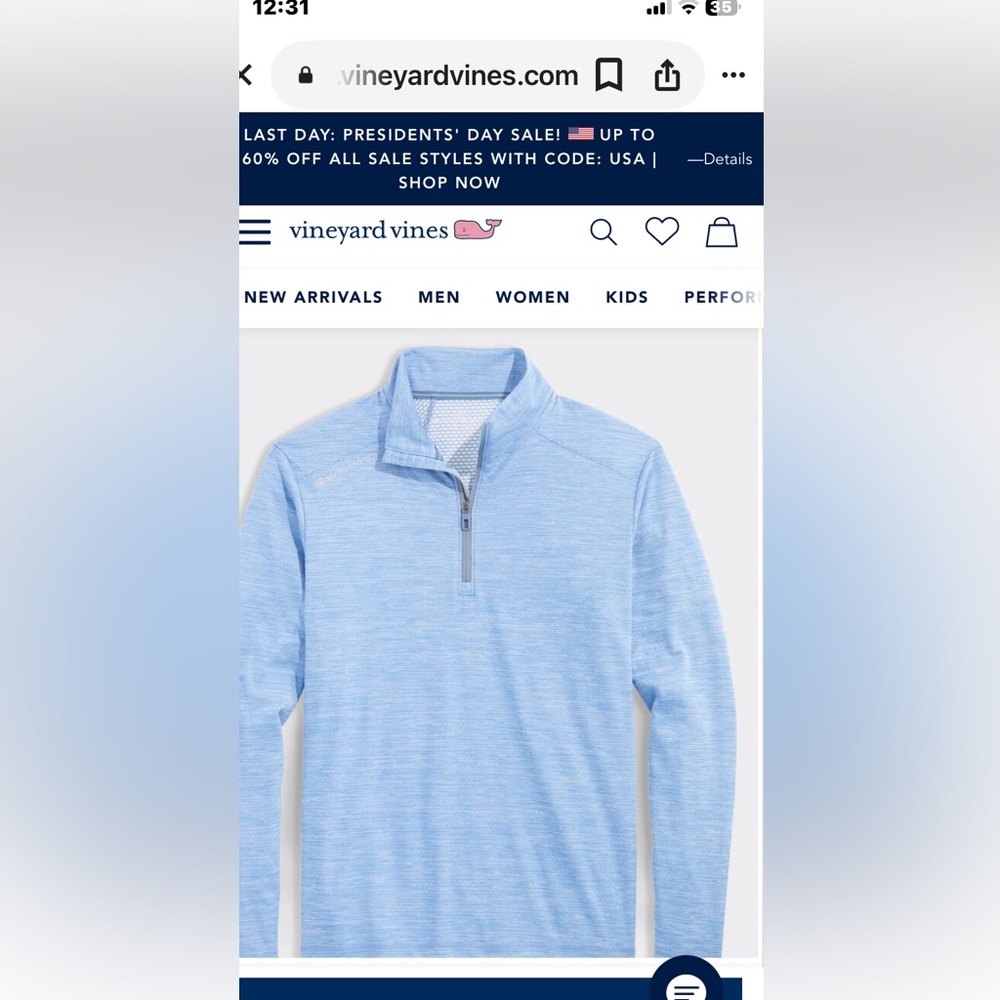 Vineyard Vines Light Blue Crewneck Sweater